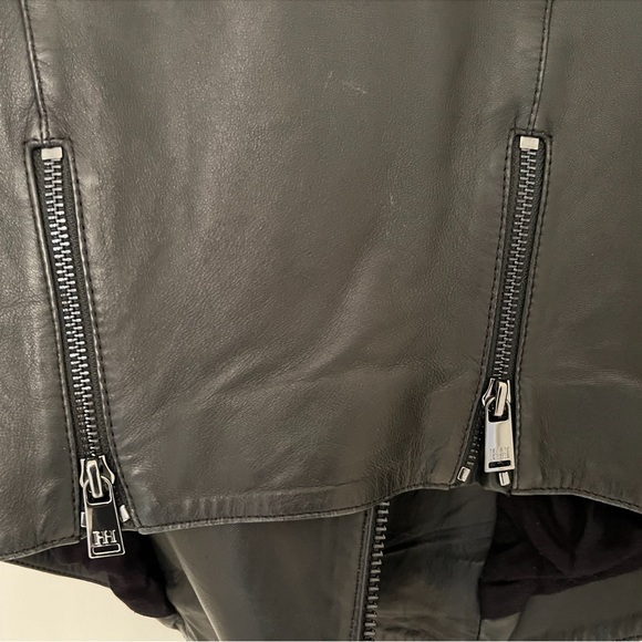 Haute Hippie Lambskin Leather Jacket 
w/ Studded Embellished Shoulders Sz Small - Picture 15 of 16